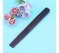 Xiuganpo Elegante Ventaglio Pieghevole di Carta, Ventaglio Decorativo Artigianale per la Danza per la Camera da Letto della Festa di Nozze, Legno Massello, 1 Pezzo (BLACK)