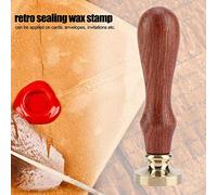 Xiuganpo Eleganti Bastoncini di Ceralacca Timbro Sigillo per Hobby, Manico in Legno Premium, Testa in Ottone, per Decorare Buste, Pacchi, Cartoline, Tocco Personale per Lettere, Legno/ottone/3,5 * 1