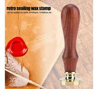 Xiuganpo Eleganti Bastoncini di Ceralacca Timbro Sigillo per Hobby, Manico in Legno Premium, Testa in Ottone, per Decorare Buste, Pacchi, Cartoline, Tocco Personale per Lettere, Legno/ottone/3,5 * 1