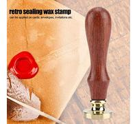 Xiuganpo Eleganti Bastoncini di Ceralacca Timbro Sigillo per Hobby, Manico in Legno Premium, Testa in Ottone, per Decorare Buste, Pacchi, Cartoline, Tocco Personale per Lettere, Legno/ottone/3,5 * 1
