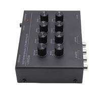 Xiuganpo Equalizzatore a 7 Bande, Equalizzatore Digitale a Doppio Canale con Ingresso da 3,5 Mm e Jack per Cuffie, per la Regolazione dei Bassi Alti ' 'auto Domestica (Spina europea)