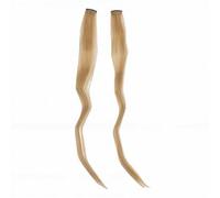 Xiuganpo Extension per Capelli con Clip, 2 Extension Rimovibili Senza Cuciture, Leggere e Dritte con Effetto Seta Color Oro Lino per l'aumento Quotidiano del Volume