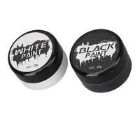 Xiuganpo Ey to Remove and Clean Set per il Trucco in Bianco e Nero per Effetti Speciali Trucco per Atmosfera Spaventosa di Halloween Pigmento per in Bianco e Nero 20G X 2