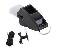 Xiuganpo Fischietto in Plastica dal Suono Audace per Il Calcio con Cordino e Clip per Il Dito, Perfetto per Gli Arbitri degli Allenatori nelle Competizioni e negli Allenamenti (Black)
