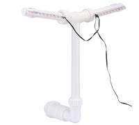 Xiuganpo Fontana della Piscina Solare, Sprinkler a Doppia Testa Regolabile Luci Solari Compatibili con Piscine Intermedie, Luci a Cascata, Telecomando, 2/4/6h