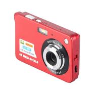 Xiuganpo Fotocamera Digitale con Zoom 8X Schermo LCD da 2,7 Pollici Batteria Ricaricabile Otturatore Elettronico Fotocamera Digitale Rossa 4K con Cinghia da Polso per Fotografia di Interni