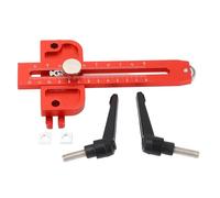 Xiuganpo Guida di Recinzione a Fessura Sottile, Lega di Alluminio con Ad Alta Precisione Tavola Imperiale a 0-120mm 0-4 Design a Rulli 1/2 Pollici per 3/4x3/8 3/8x1/4 Slot (rosso)