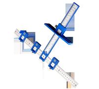 Xiuganpo Guida per Trapano Localizzatore Punzone Modello in Acciaio Al Carbonio per Installazione Nella Lavorazione del Legno, Strumento per Tasselli Ad Alta Precisione per Maniglia, Pomello,