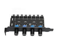 Xiuganpo Hub Ventola per PC Compatto con Controllo a 4 Pulsanti per Case del Processore VGA PWM HDD, Dimensioni Ridotte Adatto per L'installazione di Case del Computer