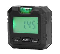 Xiuganpo Inclinometro Digitale Cercatore di Livello Angolare con Precisione 0,1° con Base Magnetica LCD Retroilluminato Goniometro 4x90° per la Lavorazione del Legno Strumento di Misurazione (BLACK)