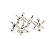 Xiuganpo Jax Vintage retrò, Jacks Retro Metal e Interessanti Martinetti a Sfere con 2 Palline per Bambini (D'oro, d'argento)