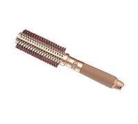 Xiuganpo La Spazzola per Capelli a Tamburo Tondo Riduce La Spazzola a Rullo per lo Styling per Un'asciugatura Rapida, Adatta per Capelli Ricci (GOLD)