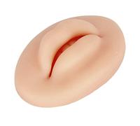 Xiuganpo Labbra in Silicone 3D per L'allenamento con Microblading, Labbra Artificiali Morbide e Flessibili, Ideali per L'allenamento con il Ricamo (Tonalità della pelle scura)