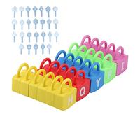 Xiuganpo Learning Locks Alphabet Toys Educativi per Bambini dai 3 Anni in su - Set di 10 Lucchetti e Chiavi - Stimola Le capacità Motorie Fini (Sblocco delle Lettere)