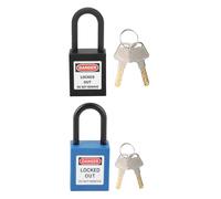 Xiuganpo Lockout Tagout Lock Lucchetto di Sicurezza Isolato in Nylon Resistente Alla Corrosione con Chiave per Applicazioni di Lockout Industriale Tagout, Lucchetto di Sicurezza, Industriale, (BLUE)