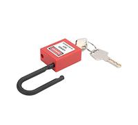 Xiuganpo Lucchetto con Blocco Tagout 38 Mm Lucchetto in Nylon Durevole Resistente Alla Corrosione con 2 Chiavi per L'ingegneria della Sicurezza Elettrica
