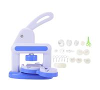 Xiuganpo Macchina per Creare Bottoni 3 in 1, Pressa Manuale per Bottoni con Impugnatura Ergonomica, Creare Spille per Realizzare Magneti da Frigorifero Portachiavi Spille Badge (BLUE)