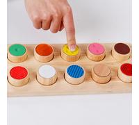 Xiuganpo Memory Touch Flip Board Giocattolo Educativo per Bambini - Gioco di Memoria Sensoriale con Pannelli Touch per Migliorare le capacità di Memoria - Legno della Gomma Durevole 1 unità