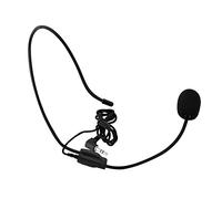 Xiuganpo Microfono a Condensatore a Microfono Cablato Montato a Testa da 3,5 Mm con Suono Cristallino per L'altoparlante 'amplificatore Vocale, Microfono Cablato con Sede a Testa in Testa