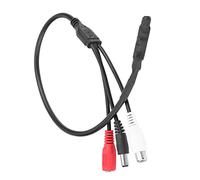 Xiuganpo Microfono Trasduttore, Microfono CCTV 600 Ohm, Plastica Nera DC 9-12V 15mA per TV DVR