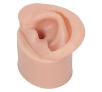 Xiuganpo Modello di Orecchio Simulato per la Pratica del Piercing All'orecchio Umano per Display di Orecchini, Modello in Silicone di Colore Medio della Pelle con Canale Lungo, Adatto Ai