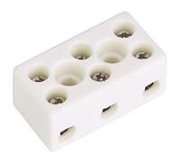 Xiuganpo Morsettiera in Ceramica Connettore Cavo 24A Resistente Alle Alte Temperature per Cavo di Collegamento Alimentazione 10 Pezzi a 3 Vie per Applicazioni a Temperatura Ambiente Elevata