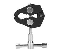 Xiuganpo Morsetto/supporto per Morsetto a Granchio Resistente e Durevole per Monitor della Fotocamera DSLR, Cuscinetto in Gomma per Luce Flash, Lega di Alluminio Nera Antiscivolo, 1 /supporto per