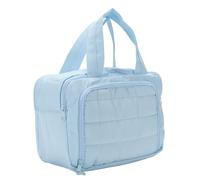 Xiuganpo Necessaire Viaggio Wide Open con Manico, Design Gonfio, per (BLUE)