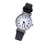 Xiuganpo Orologio Elegante da Donna, Mini Orologio da Polso in Pelle retrò, Quadrante Rotondo, Movimento Al Quarzo, Cinturino Verde + Quadrante Bianco (Cintura nera e placca bianca)