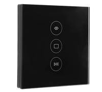 Xiuganpo Pannello Touch con Interruttore per Tende WiFi Intelligente con Timer per Automazione Domestica e Controllo Vocale, Finitura in Vetro Temperato Resistente, Compatibile con Home, Presa EU