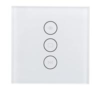 Xiuganpo Pannello Touch con Interruttore per Tende WiFi Intelligente con Timer per Automazione Domestica e Controllo Vocale, Finitura in Vetro Temperato Resistente, Compatibile con Home, Presa EU