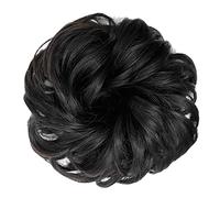 Xiuganpo Parrucca Chignon Riccio Elegante Parrucchino Morbido Opaco e Soffice per le Donne Che Lavorano Quotidianamente e Frequentano Chignon Sintetico Ad Alta Temperatura (Marrone scuro)