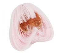 Xiuganpo Parrucca per Bambola, Frangia Piuttosto Dritta, Lunghezza Alle Spalle, Fibra Morbida per Vestire Bambole BJD 1/3, Divertimento Artigianale per gli Amanti delle Bambole (PINK)