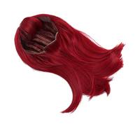 Xiuganpo Parrucca Rossa Lunga Dritta in Fibra Ad Alta Temperatura Capelli Finti per Donna 47 Cm Adatta per Feste o Vita Quotidiana