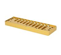 Xiuganpo Pettine per Armonica in Lega di Alluminio con Lucidatura Fine per Armonica SP20, Pettine per Arpa Blues a 10 Fori, Adatto a Tutti i Livelli, Oro (GOLD)