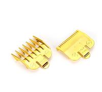 Xiuganpo Pettine Professionale per Tagliacapelli con Denti Morbidi e Design Flessibile per Barbieri Oro 2 Pezzi (Calibro oro 1,5 mm + 4,5 mm)