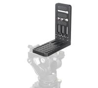 Xiuganpo Piastra a Sgancio Rapido Tipo L, 40 Interfacce di Espansione con Fori per Viti da 1/4 e 3/8, Piastra per Fotocamera in Lega di Alluminio per Stabilizzatore Cardanico per