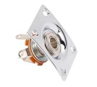Xiuganpo Piastra Jack di Uscita per Chitarra, Eccellente Materiale Metallico per Telecaster, Buona compatibilità, Portatile per la Registrazione Musicale (Cromo)