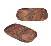 Xiuganpo Piatto Piano Sottile in Legno con Curve Morbide, Vassoio da Portata Fast Food per Pizza, Pane, Snack, 30 X 20 Cm, 30 X 12 Cm, 26 21, 16 13 (#1)
