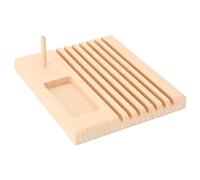 Xiuganpo Piccolo Supporto per Righello per Quilting, Strumento per Cucito Fai da Te Organizzatore per Porta Bobine di Faggio 7,1x5,9 Pollici Supporto per Righello per Riporre il Filo della Bobina,