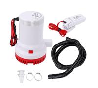 Xiuganpo Pompa di Sentina Automatica Sommergibile 2000GPH, Interruttore a | Pompa Dell,Acqua Marina, Sollevamento di 10 Piedi, Kit Tubo da 1 1,8 Pollici, Guscio in ABS, Girante a 5 Pale, Compatta per
