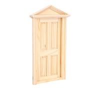Xiuganpo Porta a Torre in Legno Fai-da-te per Miniature di Box/Cover delle Bambole 1:12, Accessori per Casa delle Bambole con Porta in Legno Realistica Fai-da-te, Mobili di Simulazione per la