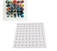 Xiuganpo Portafilo da Cucito, Durevole Organizer da Parete con Bastoncini di Legno per Riporre la Stanza da Cucito Domestica, 100 Bobine (1 strato)