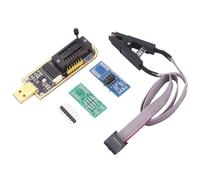 Xiuganpo Programmatore CH341A, compatibilità Universale con 24 Chip EEPROM Serie 25 Flasher BIOS EEPROM USB Supporto Morsetto SOP8 con Supporto Morsetto SOP8 per Riparazione BIOS e Chip Singolo