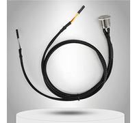 Xiuganpo Pulsante di Accensione per Computer Desktop con Cavo, Durata Meccanica 500.000 Volte, Interruttore Blu/LED, Luce a Punto Singolo, Lega di Alluminio Nichelata (luce led rossa)