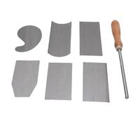 Xiuganpo Raschietto del Cabinet Brunitore con Set di Raschietti a Forma a Forma di 6 Pezzi, Include Piegatura, a Collo di Cero e Strumento di Brunitura con Lavorazione del Legno con