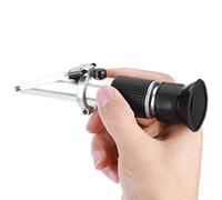 Xiuganpo Rifrattometro Portatile Compatto per Testare lo Zucchero Liquido, Intervallo di Misurazione Accurato di 0-80% Brix, Strumento Pratico per Varie applicazioni. Alluminio