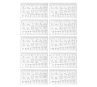 Xiuganpo Righello Portatile per Misurare le Unghie, Morbido e Trasparente, Righello per Nail Art Flessibile Ultra Sottile 10 Pezzi per Uso in Dormitorio, Materiale PVC
