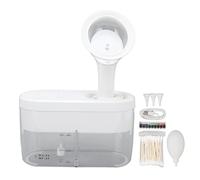 Xiuganpo Rimozione della Cera Dell'orecchio con Tappo Auricolare TPE, di Drenaggio Automatico e 4 modalità di Pulizia, Detergente per Acqua di Irrigazione a Orecchie di Drenaggio (Insieme bianco)