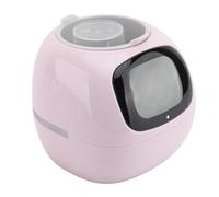 Xiuganpo Robot di Piantatrice Intelligente, Pentola di Fiori Intelligente con Espressione AI, Bocciolo Elettronico con Sensori di umidità della Luce Dell'acqua, Orologio, Calendario (PINK)